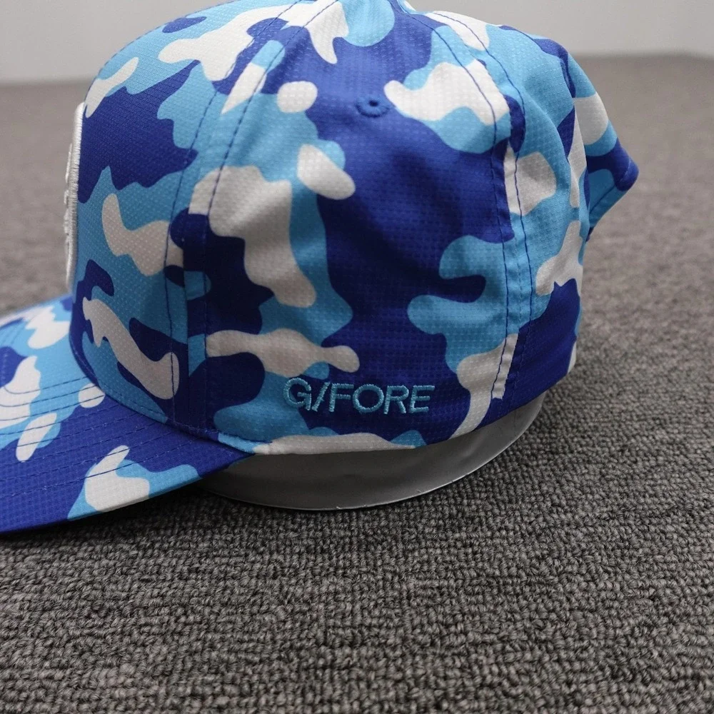 G/FORE Hat Cap Snap Back Mens One Size Blue Camo Baseball Golf Performance Logo